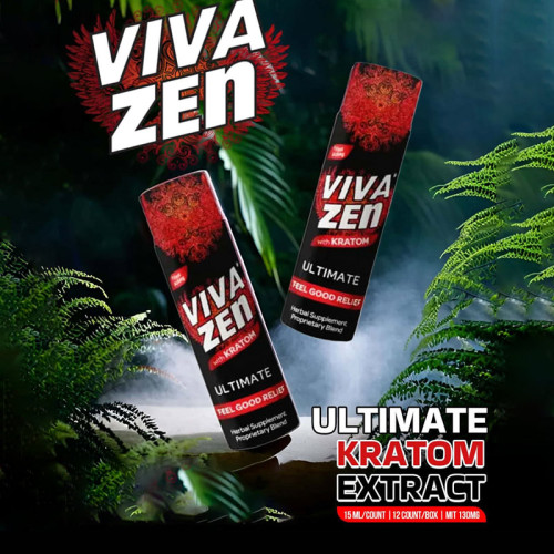 Viva Zen Ultimate Kratom Extract Shots 15ml/12ct/Display